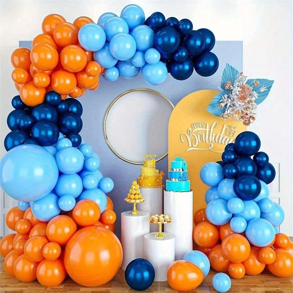 Orange Lighting Decor - Kit de arco de globos azules