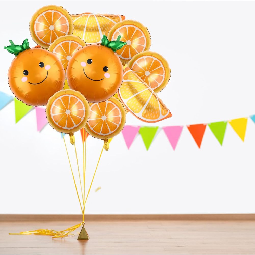 Orange Lighting Decor - 10 unidades de globos de frutas