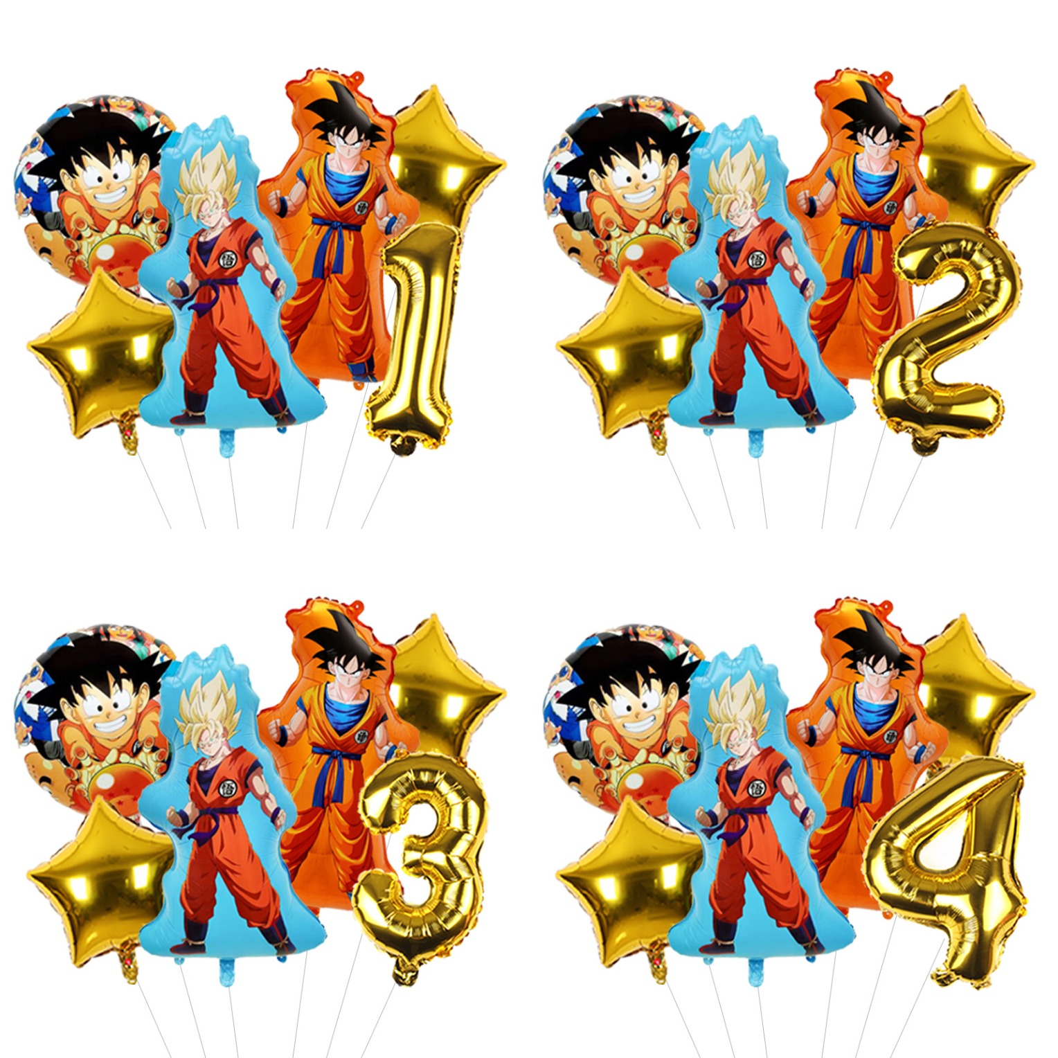 Orange Lighting Decor - Globo de Número Estilo Dragon Ball