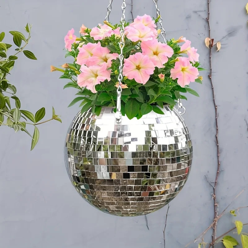 Macetero de bolas de espejo de - Disco Ball Mirror reseña y precio
