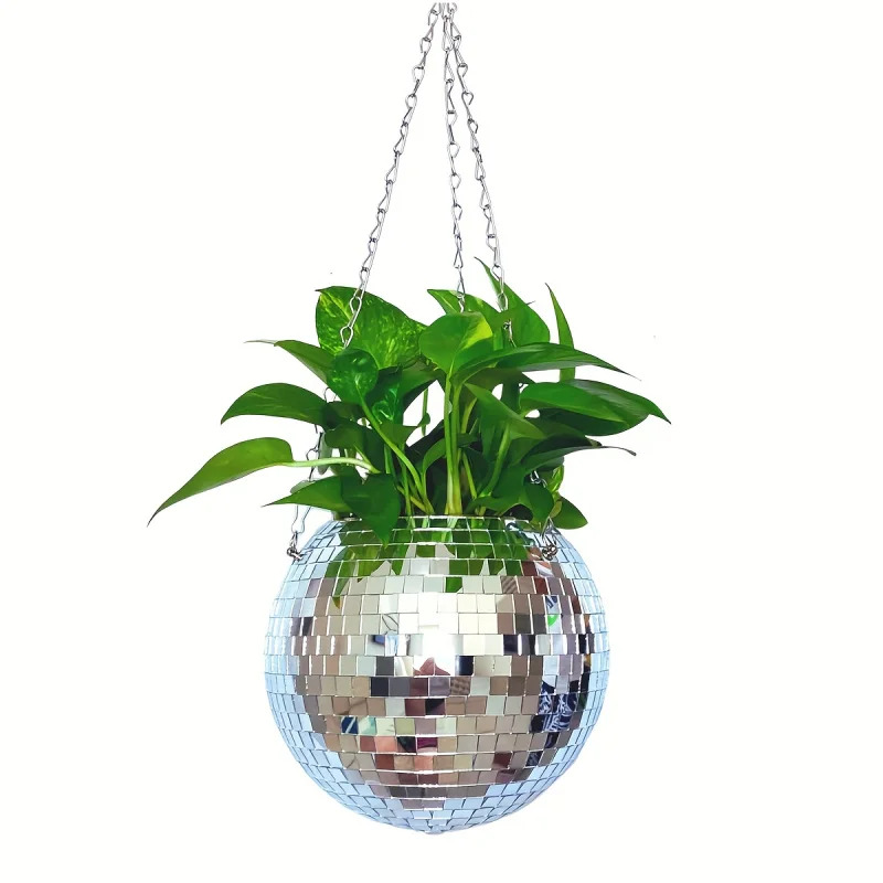 Macetero de bolas de espejo de - Disco Ball Mirror reseña y precio