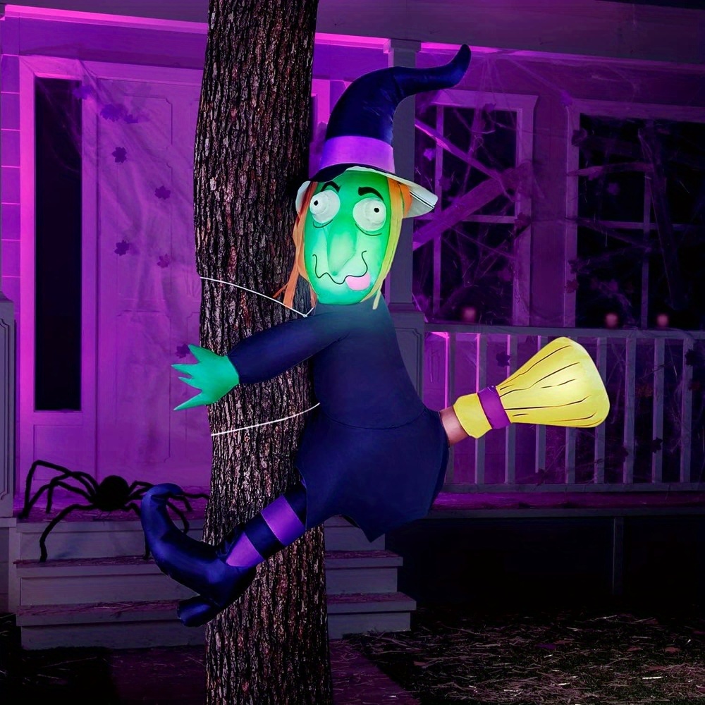 Bruja inflable de Halloween de - Lighting Tree Decor reseña y precio
