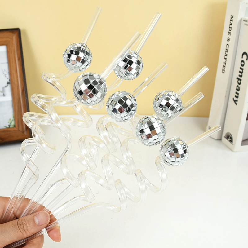 6 Pajitas de Espejo con Diseño - Disco Ball Mirror reseña y precio