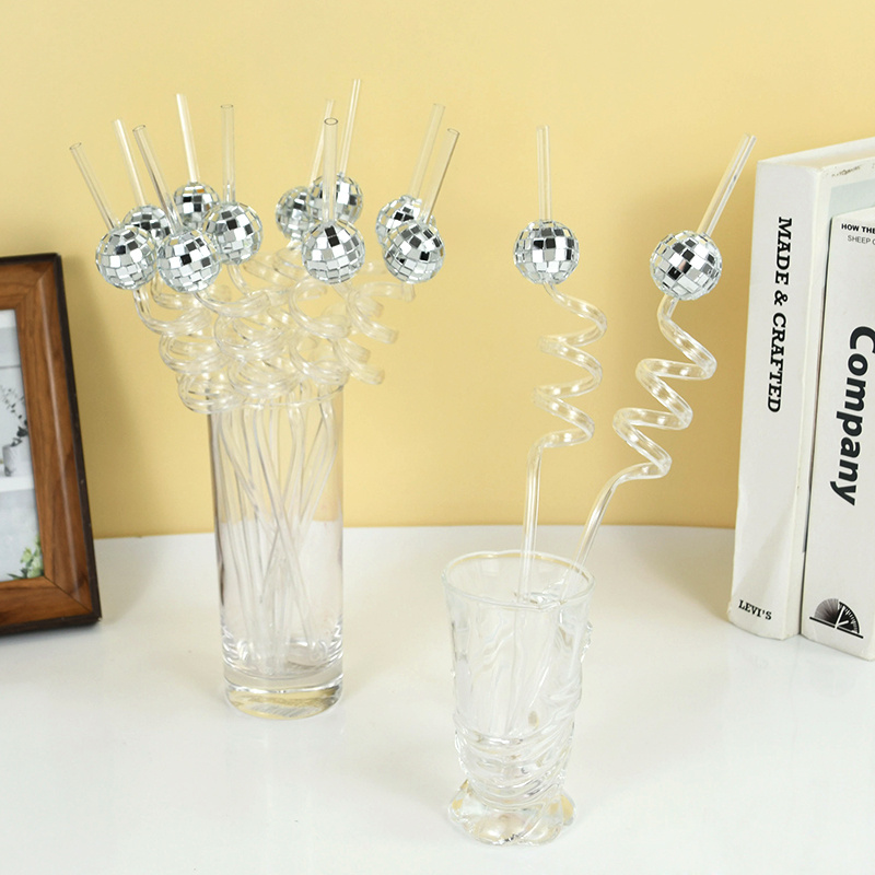 6 Pajitas de Espejo con Diseño - Disco Ball Mirror reseña y precio