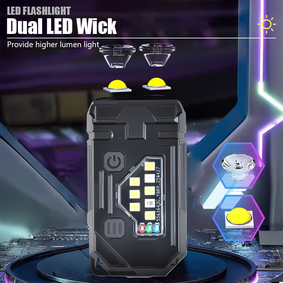 Mini linterna LED doble, 8 mod - Orange Lighting Decor reseña y precio