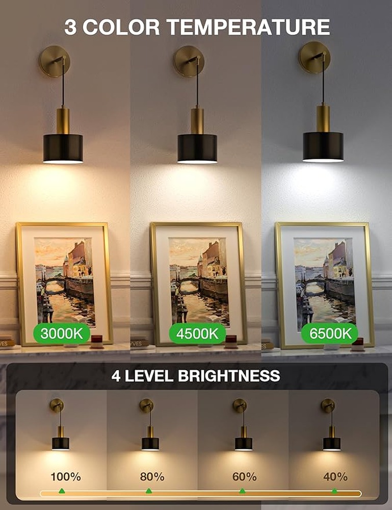 Juego de apliques de pared dor - Decor Lighting Solution reseña y precio