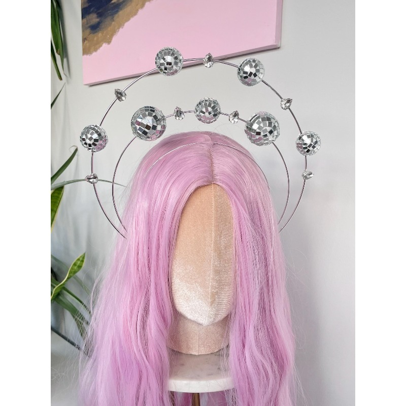 Diadema Plateada con Doble Ani - Disco Ball Mirror reseña y precio